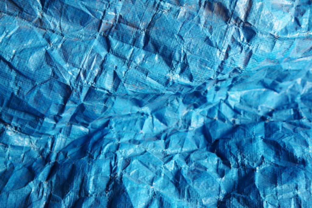 Heavy-duty canvas tarpaulin material close-up