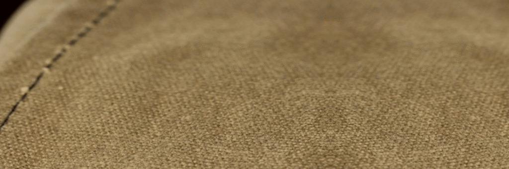 Waxed proof canvas fabric close-up